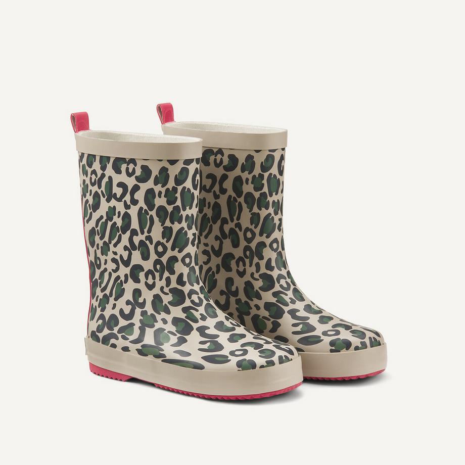 Gummistiefel mit Leopardenmotiv