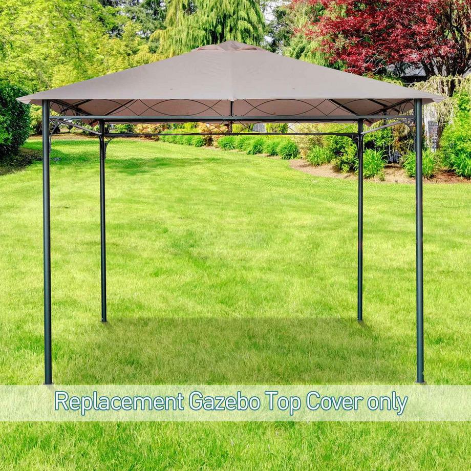Northio Gazebo Tetto Sostituzione Gazebo Tetto Gazebo Copertura Parasole Poliestere Beige 2,98 X 2,95 M  