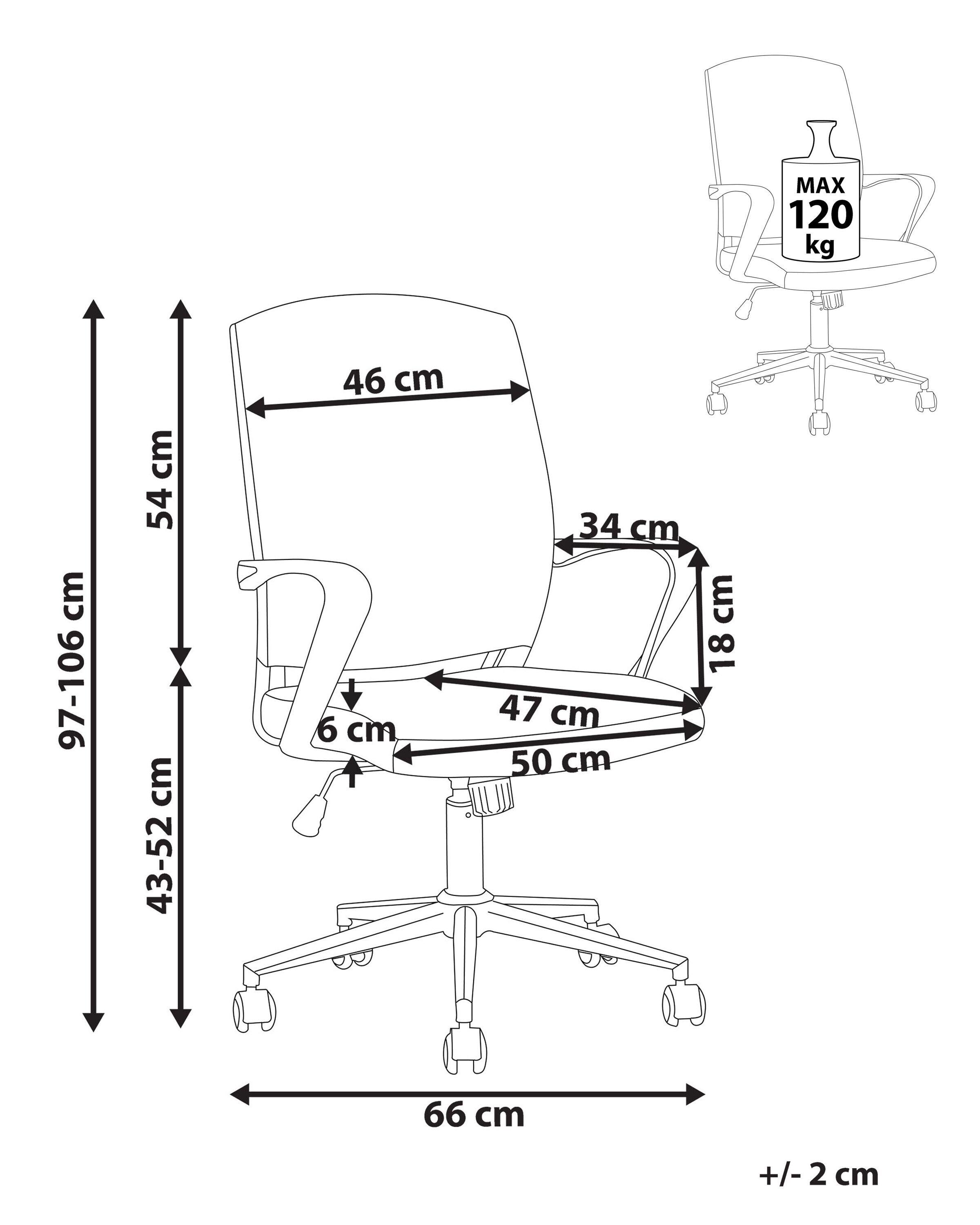 Beliani Chaise de bureau en Polyester Traditionnel BONNY  