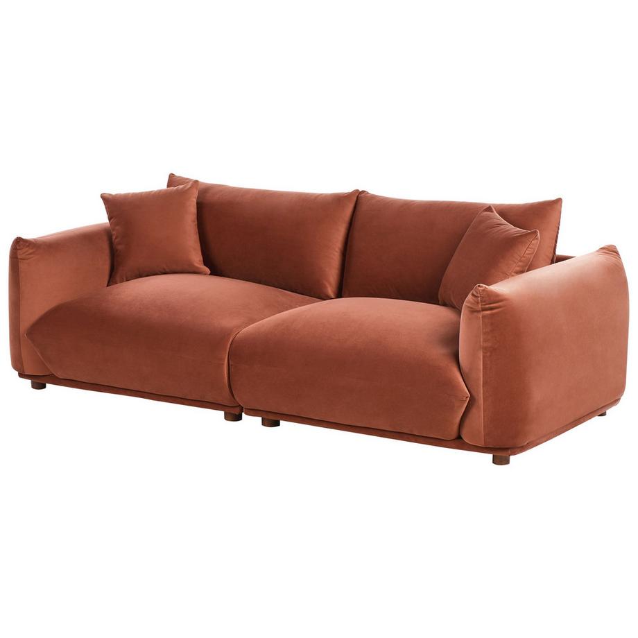 Beliani Canapé 3 places en Velours Glamour LUVOS  