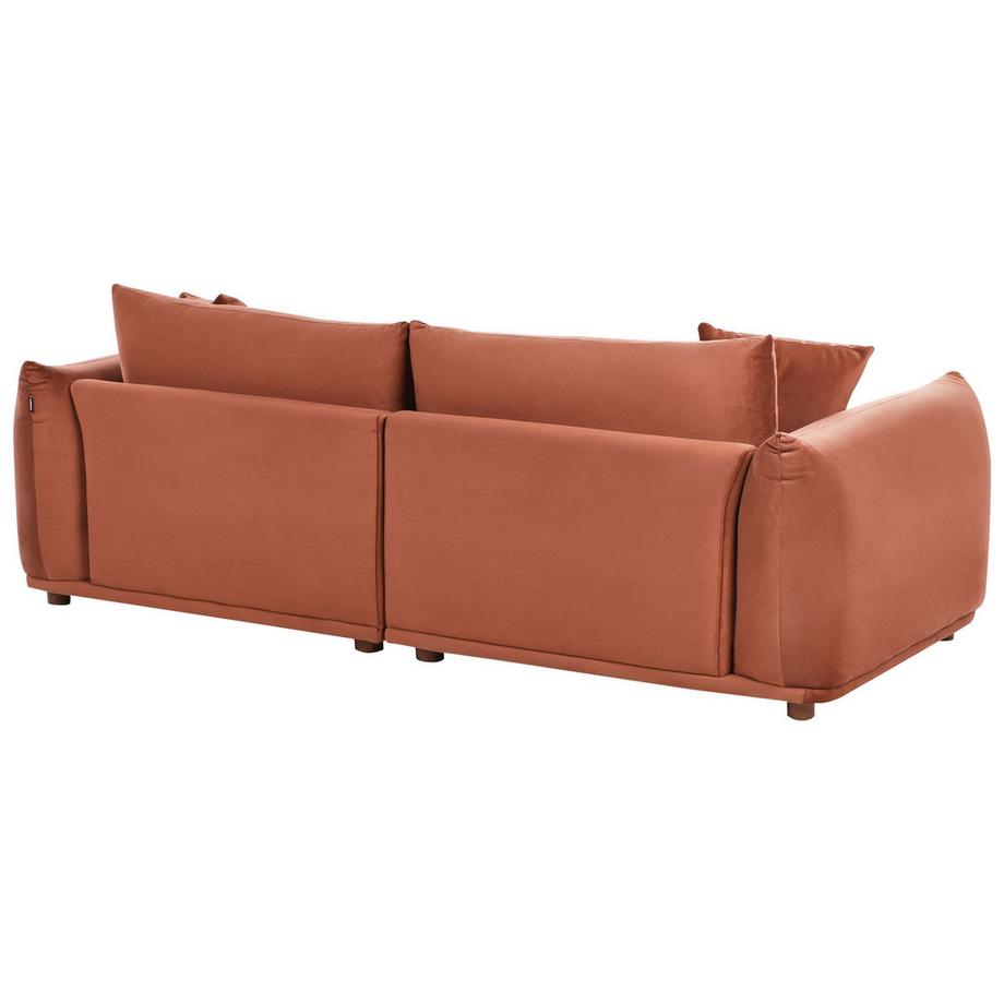 Beliani Canapé 3 places en Velours Glamour LUVOS  