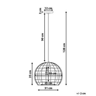 Beliani Lampadario en Metallo Moderno LIRI  