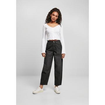 jeans court taille haute