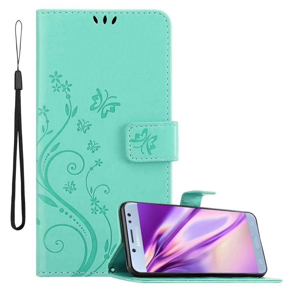 Cadorabo  Hülle für Samsung Galaxy J5 2017 Blumen Design Magnetverschluss 