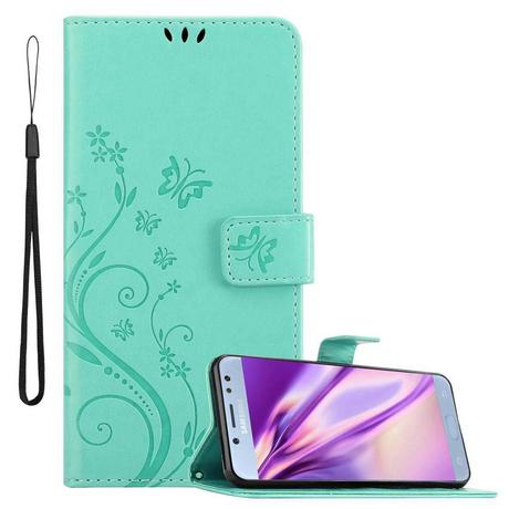 Cadorabo  Hülle für Samsung Galaxy J5 2017 Blumen Design Magnetverschluss 