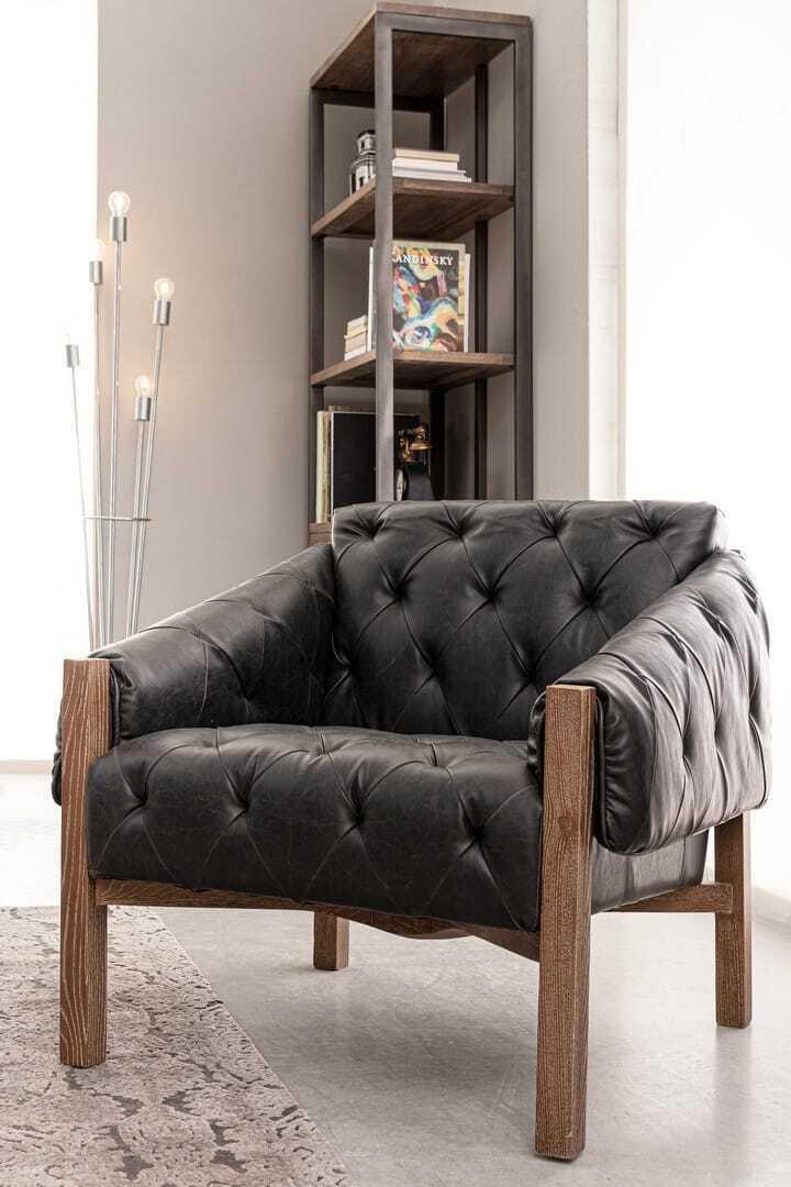 mutoni Fauteuil Harrison noir  