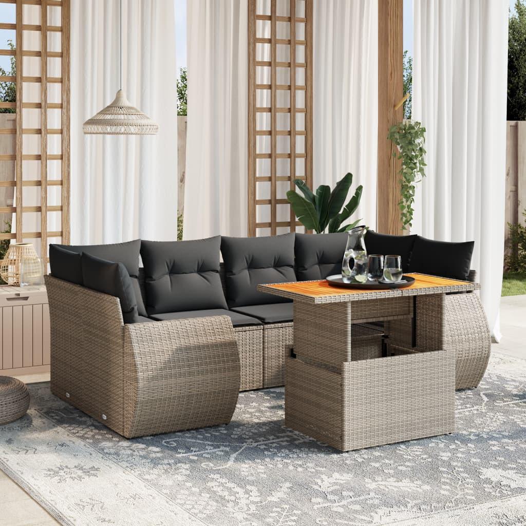 VidaXL set divano da giardino Polirattan  