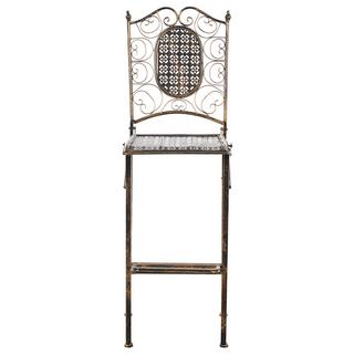 Beliani Garten-Barhocker 2er Set aus Eisen Retro BORMIO  