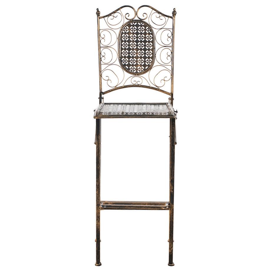 Beliani Garten-Barhocker 2er Set aus Eisen Retro BORMIO  