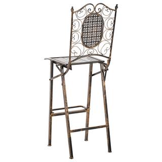 Beliani Garten-Barhocker 2er Set aus Eisen Retro BORMIO  