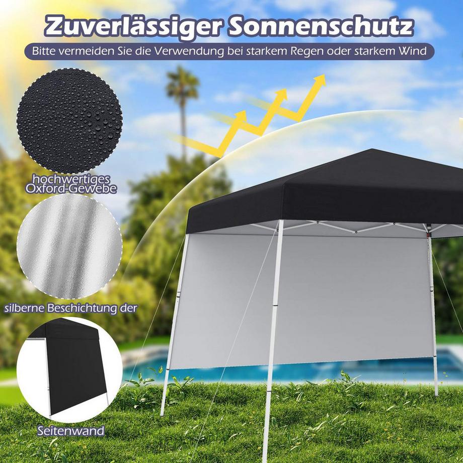 Northix Pop-Up-Pavillon mit Sonnenschutz  
