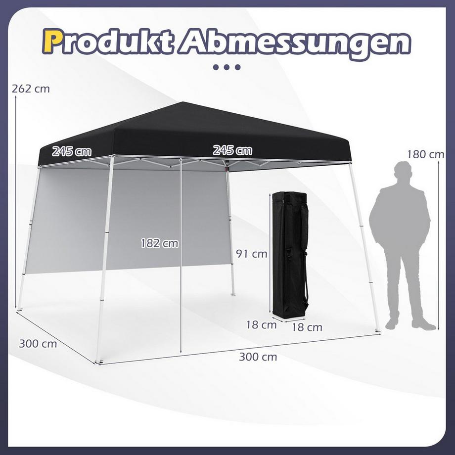 Pop-Up-Pavillon mit Sonnenschutz