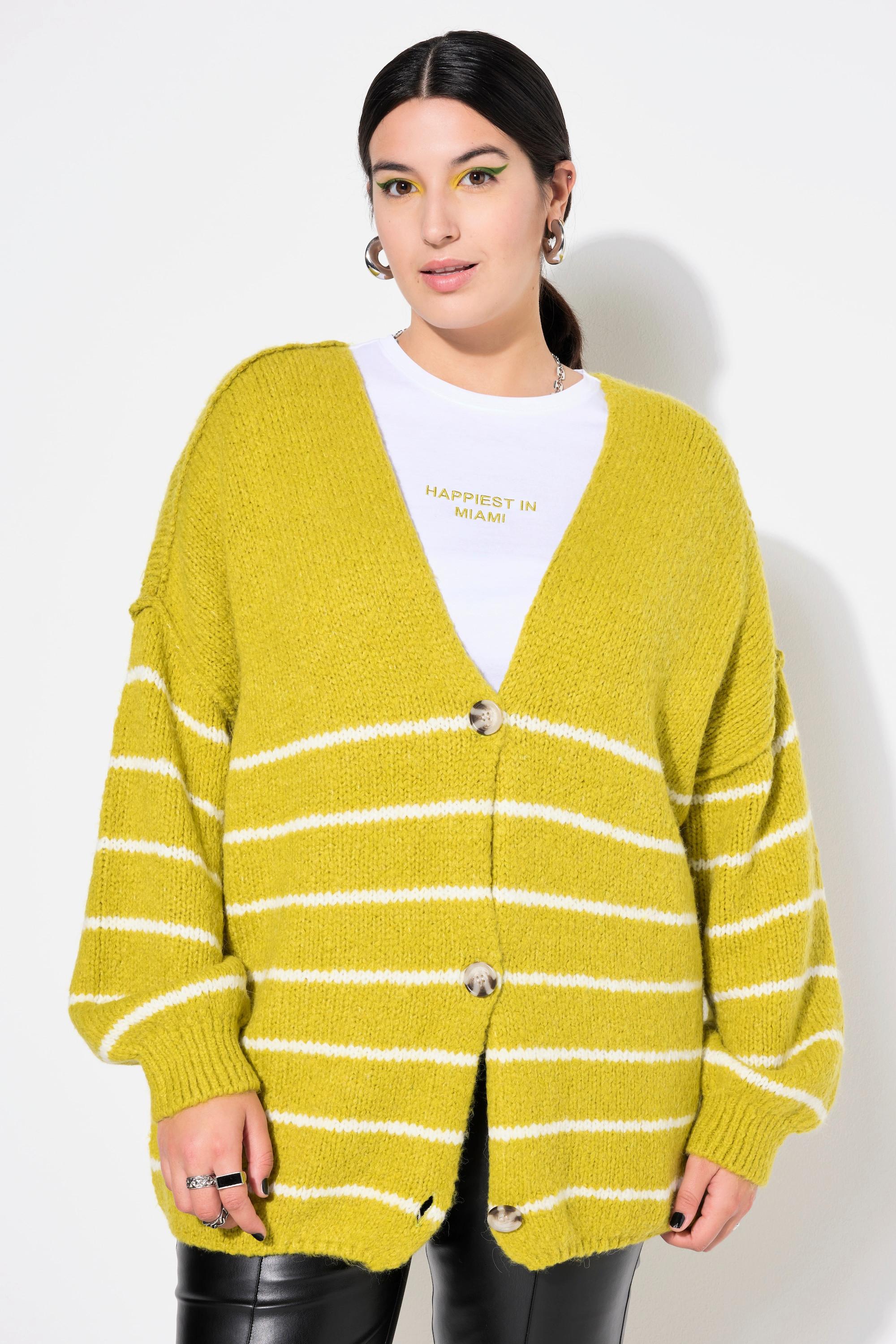 Studio Untold Cardigan Oversized Rayures Marinière Manches Longues  