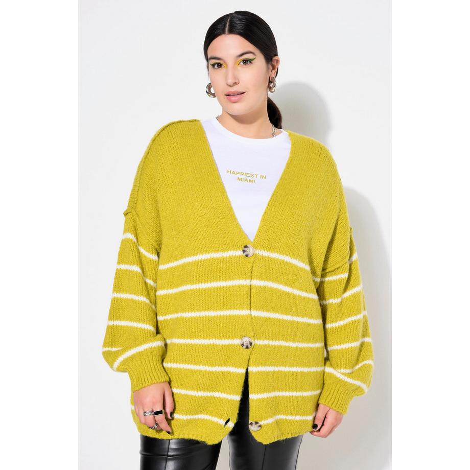 Studio Untold Cardigan Oversize Righe alla Marinara Maniche Lunghe  