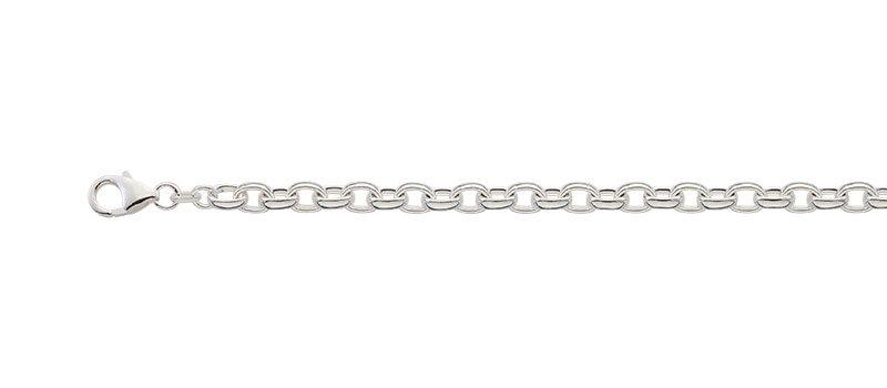 MUAU Schmuck  Collier forçat en argent 925, 5.4mm, 50cm 