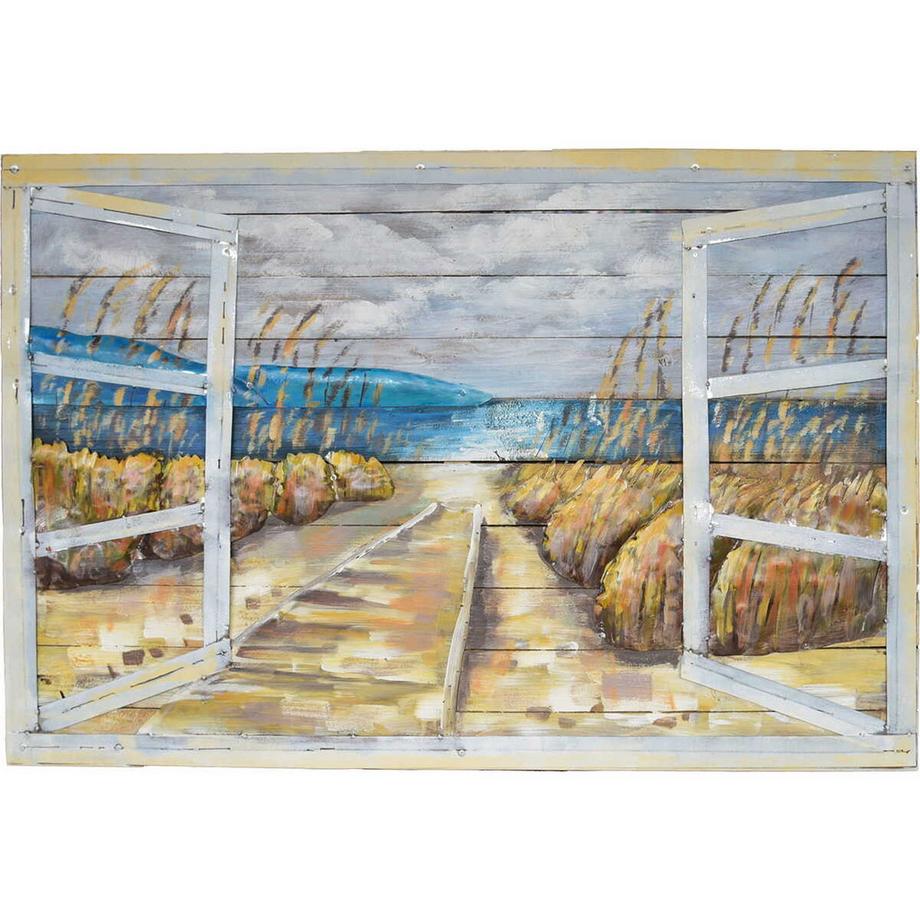 mutoni Tableau métallique 3D Vue sur la mer Visionik 120x80  