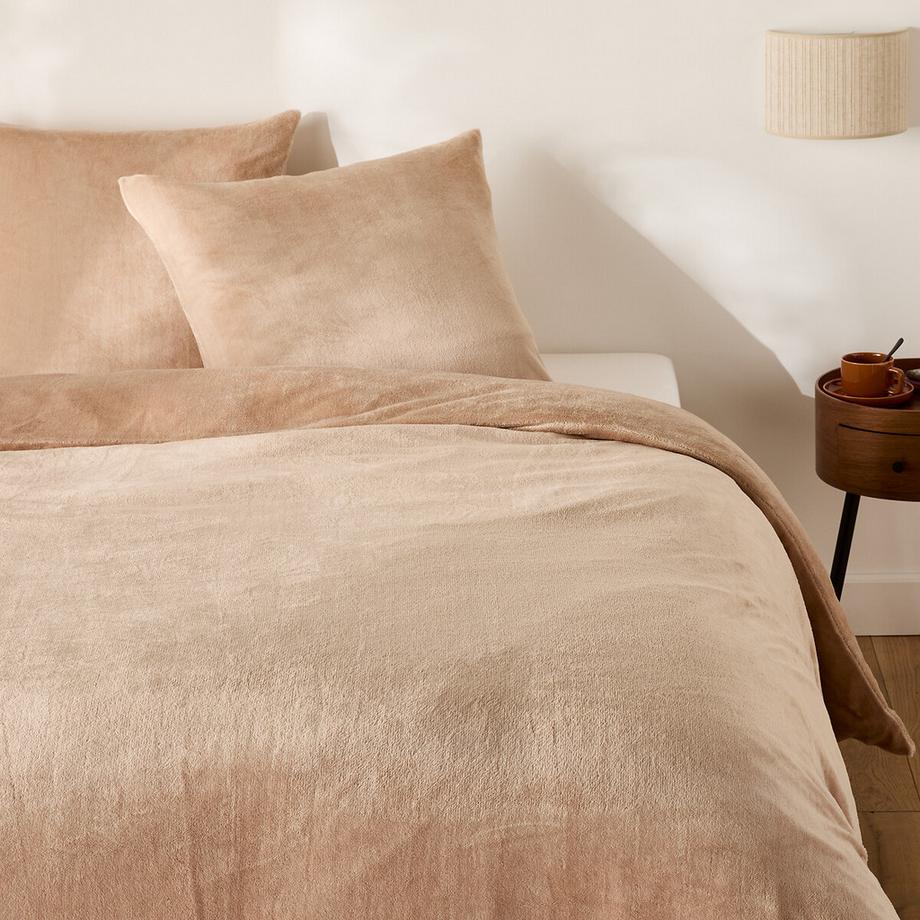 SO'HOME Parure de lit en polaire avec taie carrée  