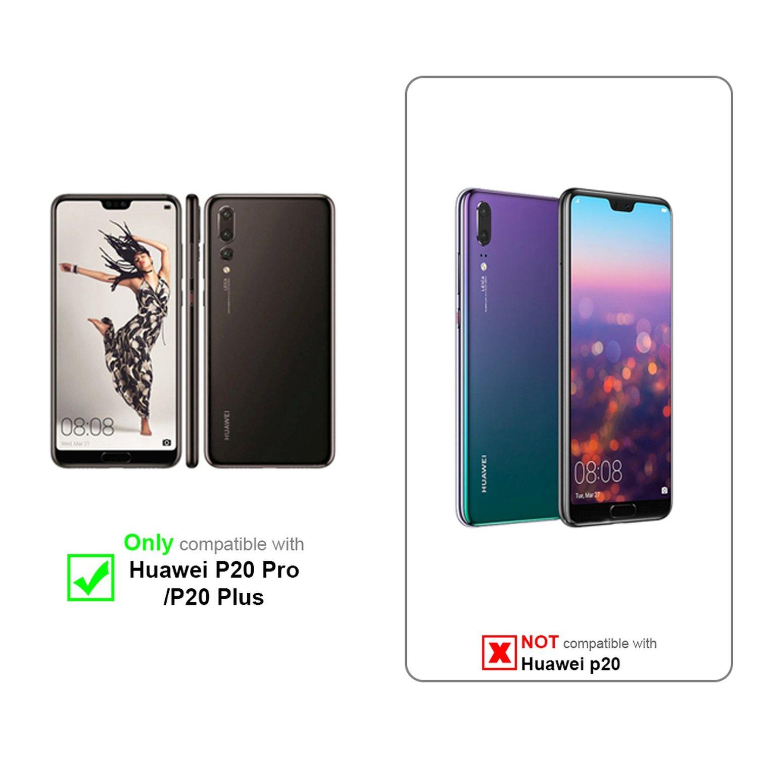 Cadorabo  Housse compatible avec Huawei P20 PRO / P20 PLUS - Coque de protection en silicone TPU flexible avec anneau 