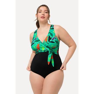 Ulla Popken  Maillot de bain aspect dos du, nœuds et bonnets souples 