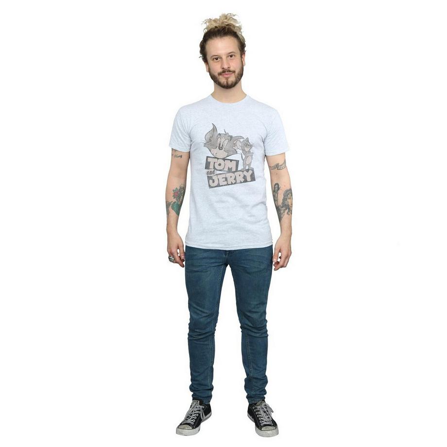 Warner Bros T-Shirt con Stampa Grafica Tom e Jerry  