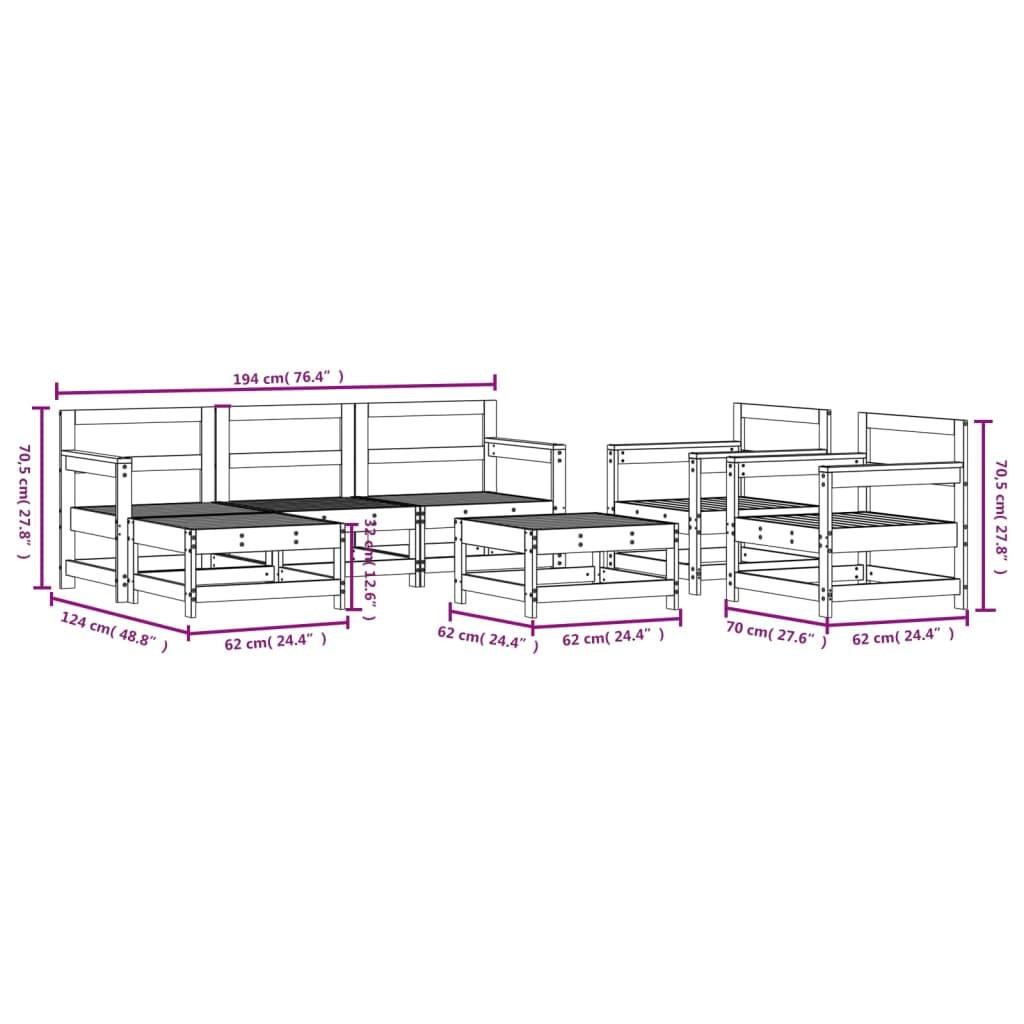 VidaXL set mobili da giardino Legno di pino  