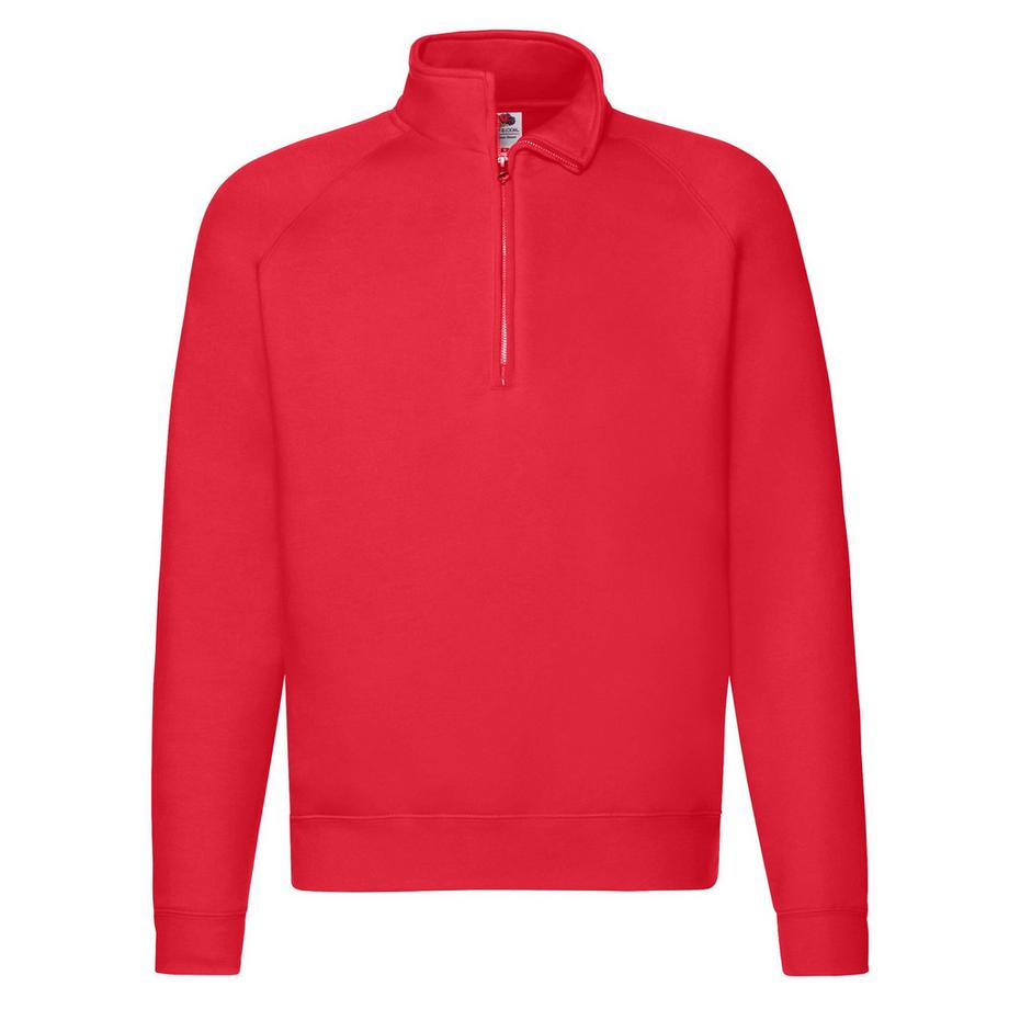 Premium Sweatshirt mit kurzem Reißverschluss  Raglanärmel