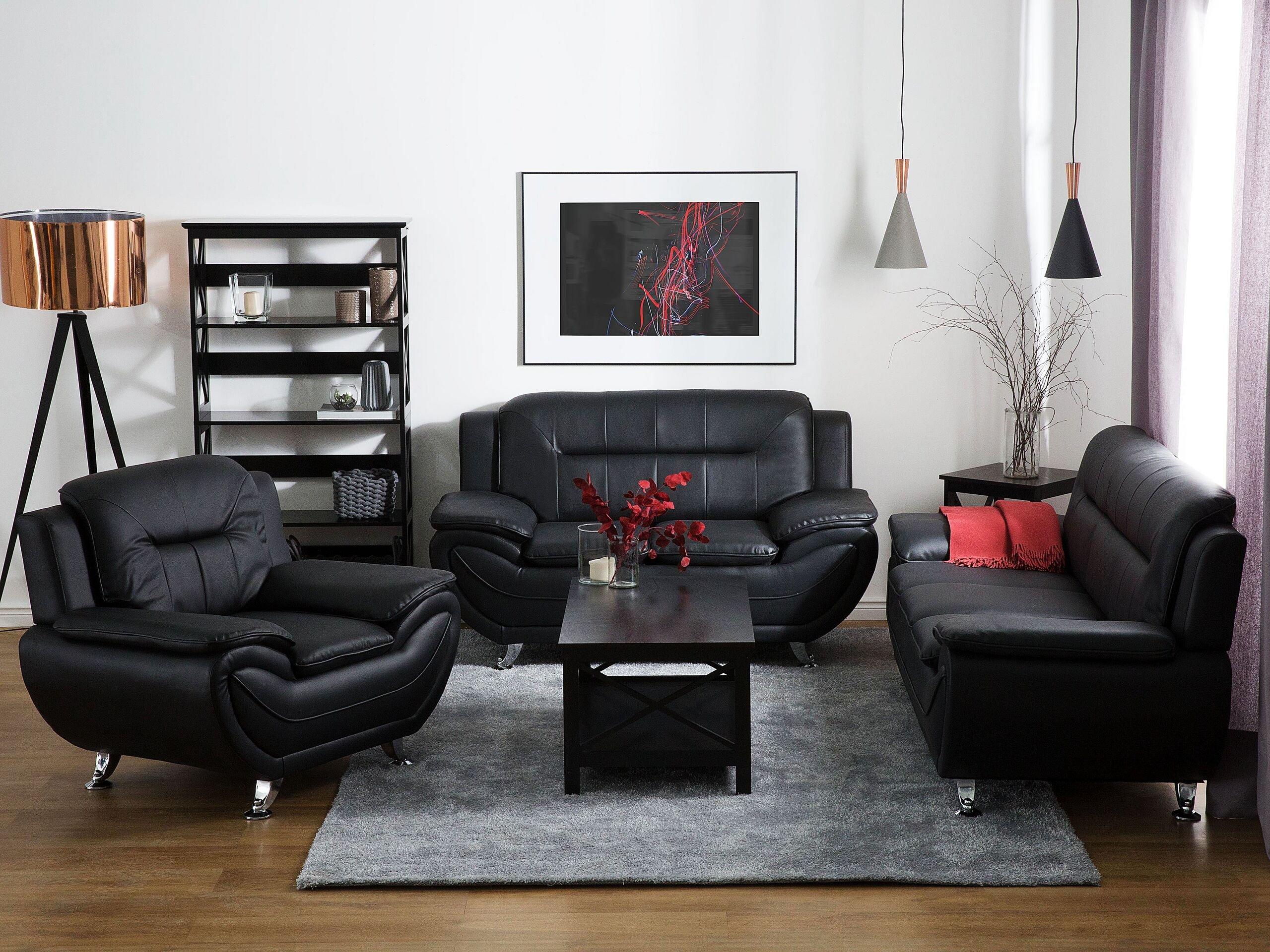 Beliani 2 Sitzer Sofa aus Kunstleder Modern LEIRA  