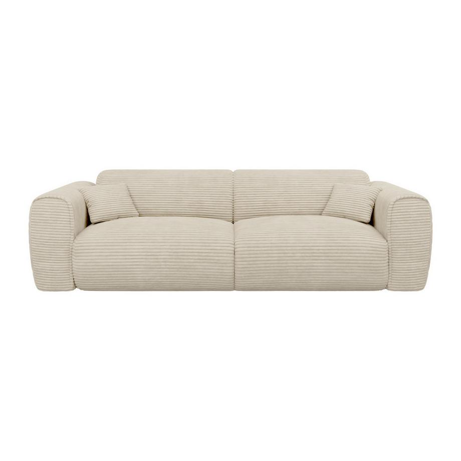 Vente-unique Sofa 4-Sitzer mit Matratze - Cord - Beige - POGNIA  