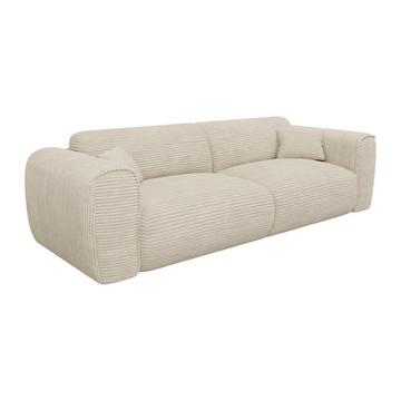 Sofa 4-Sitzer mit Matratze - Cord - Beige - POGNIA