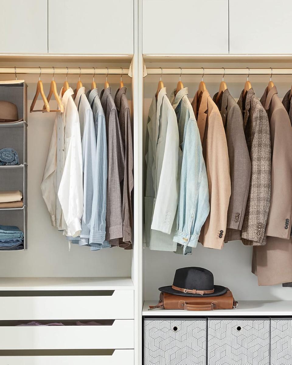 Songmics Eleganti grucce in legno massello: resistenti, antiscivolo, girevoli a 360°  