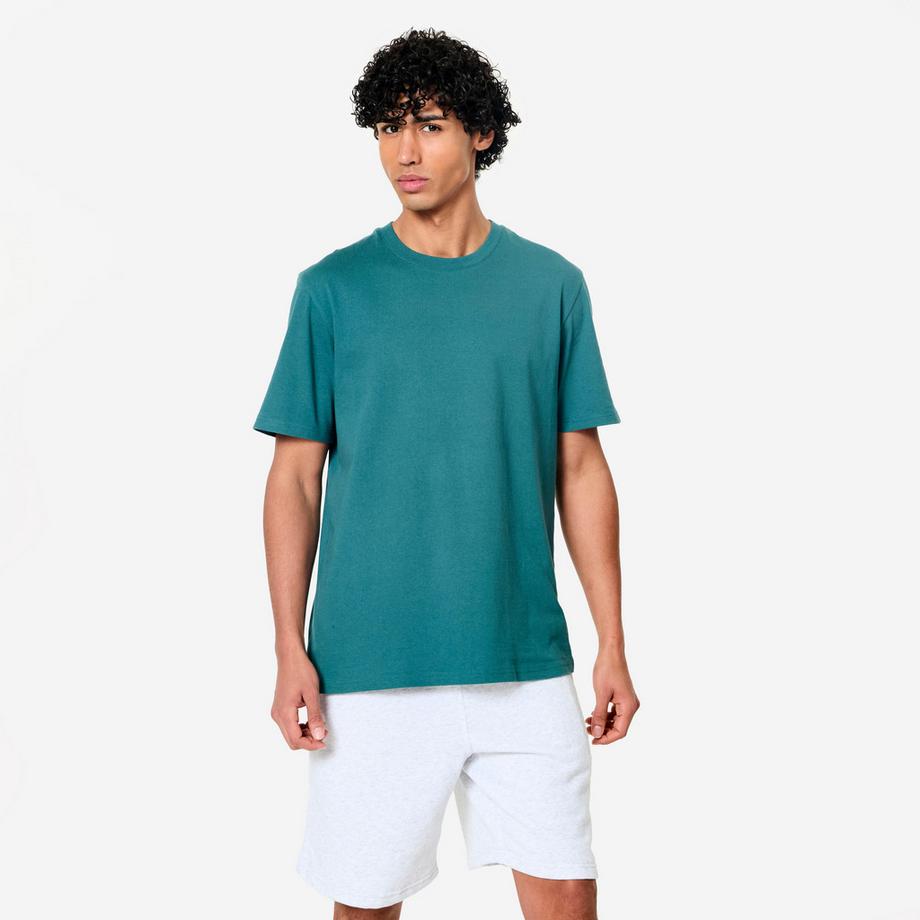 DOMYOS  T-shirt fitness col rond regular fit coton 