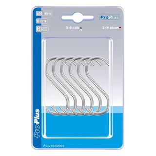 Pricenet Crochet en S Ø4mm 6cm 6 pièces sous blister  