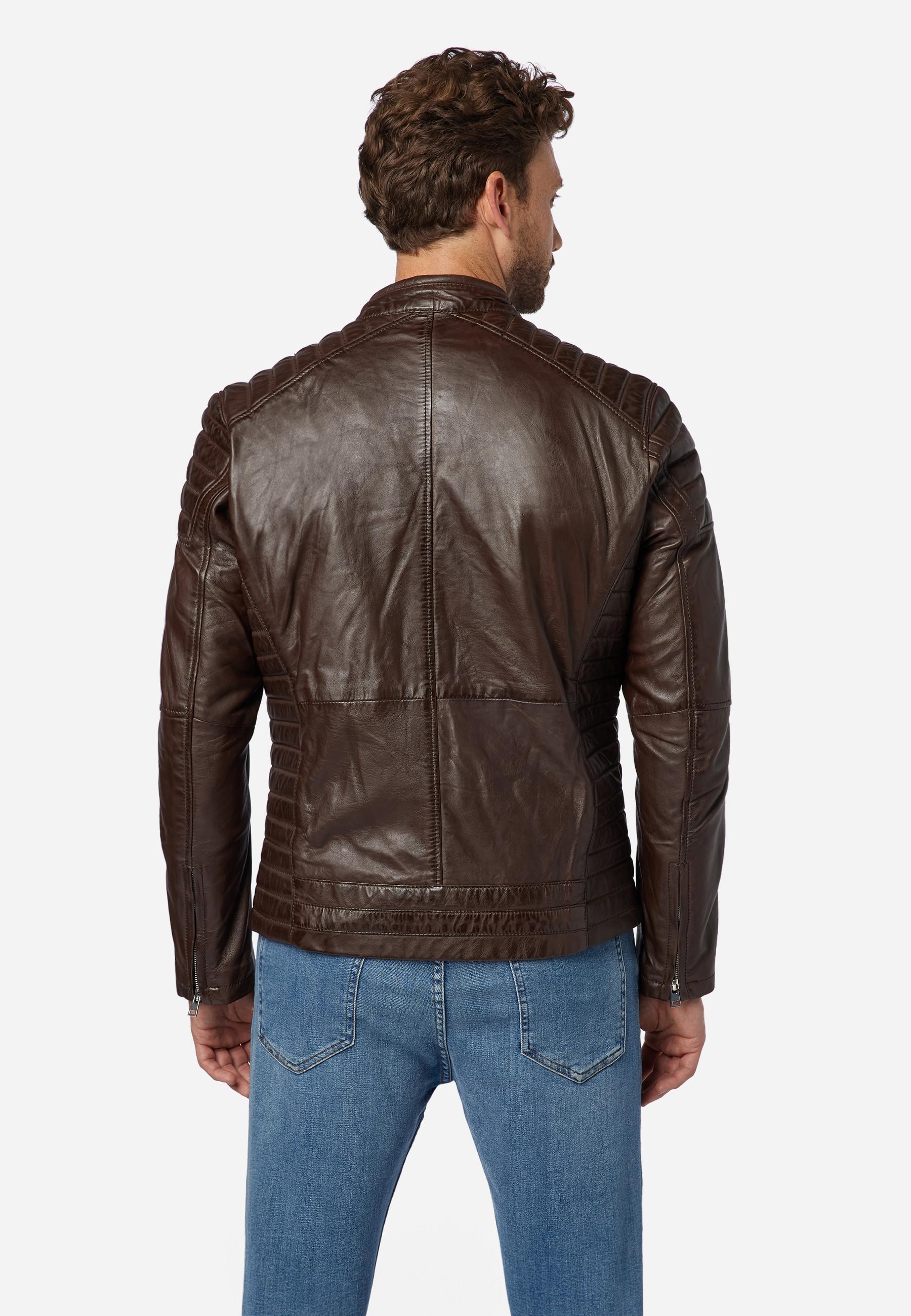 RICANO  Lederjacke Cooper - im Biker-Stil mit Stehkragen 