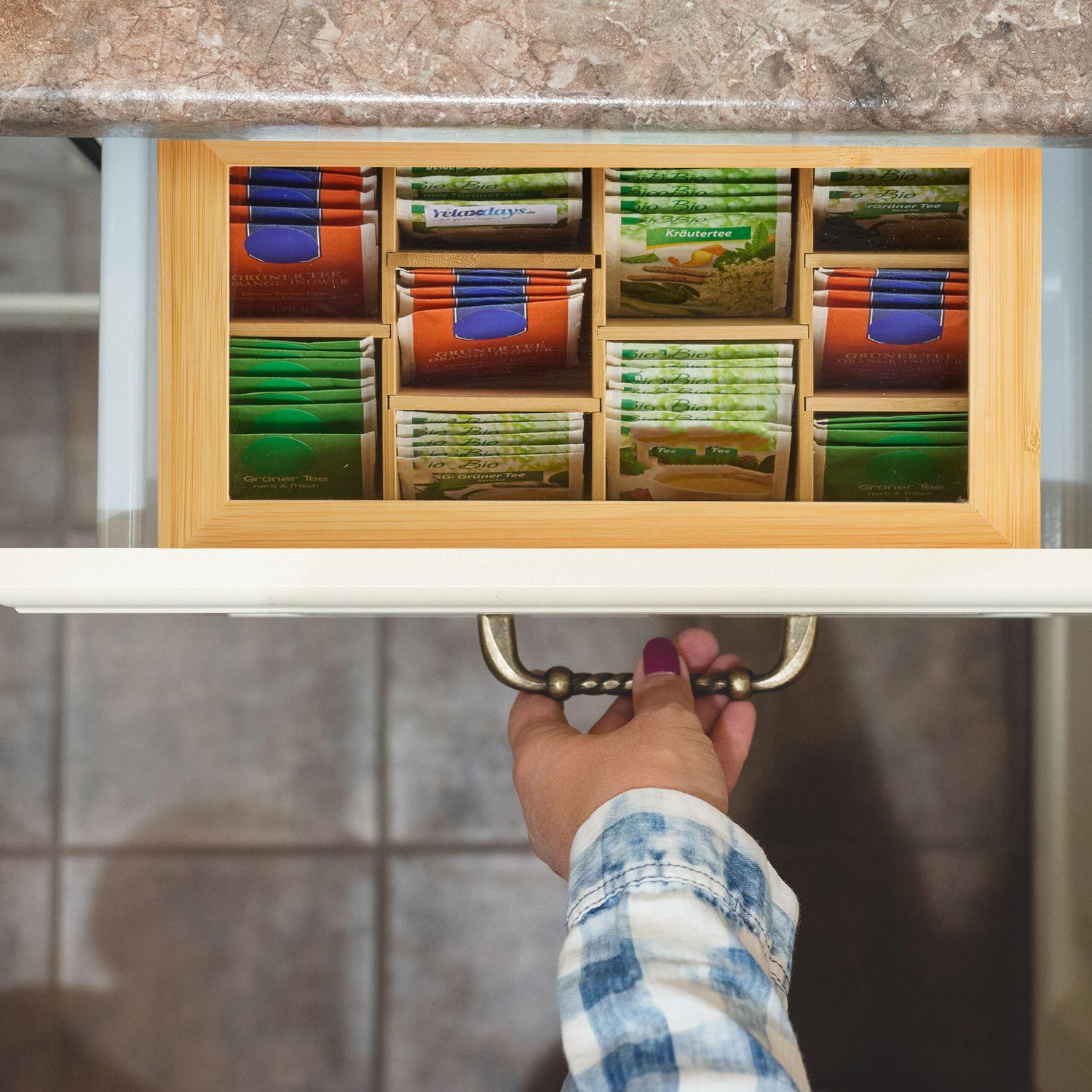 Northix Teebox mit 10 Fächern  