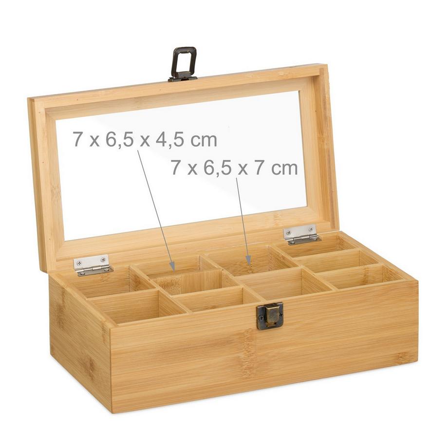 Northix Boîte à thé à 10 compartiments  