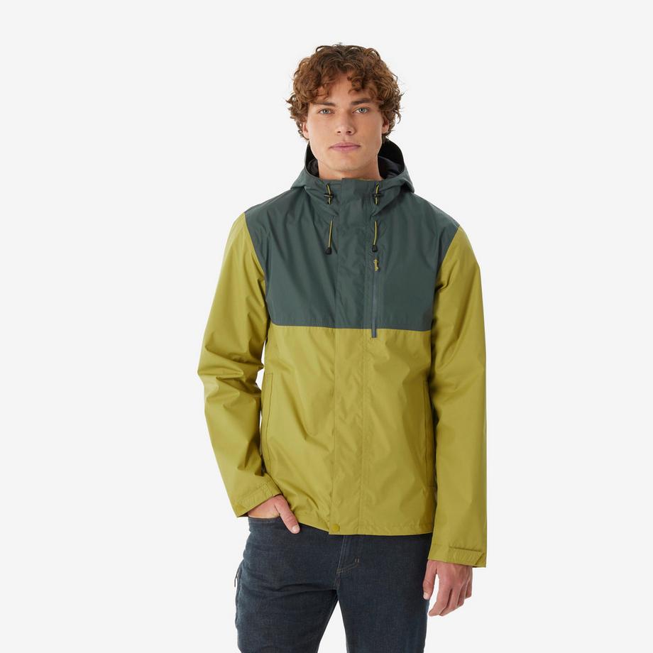 Veste de randonnée imperméable homme, NH500 vert