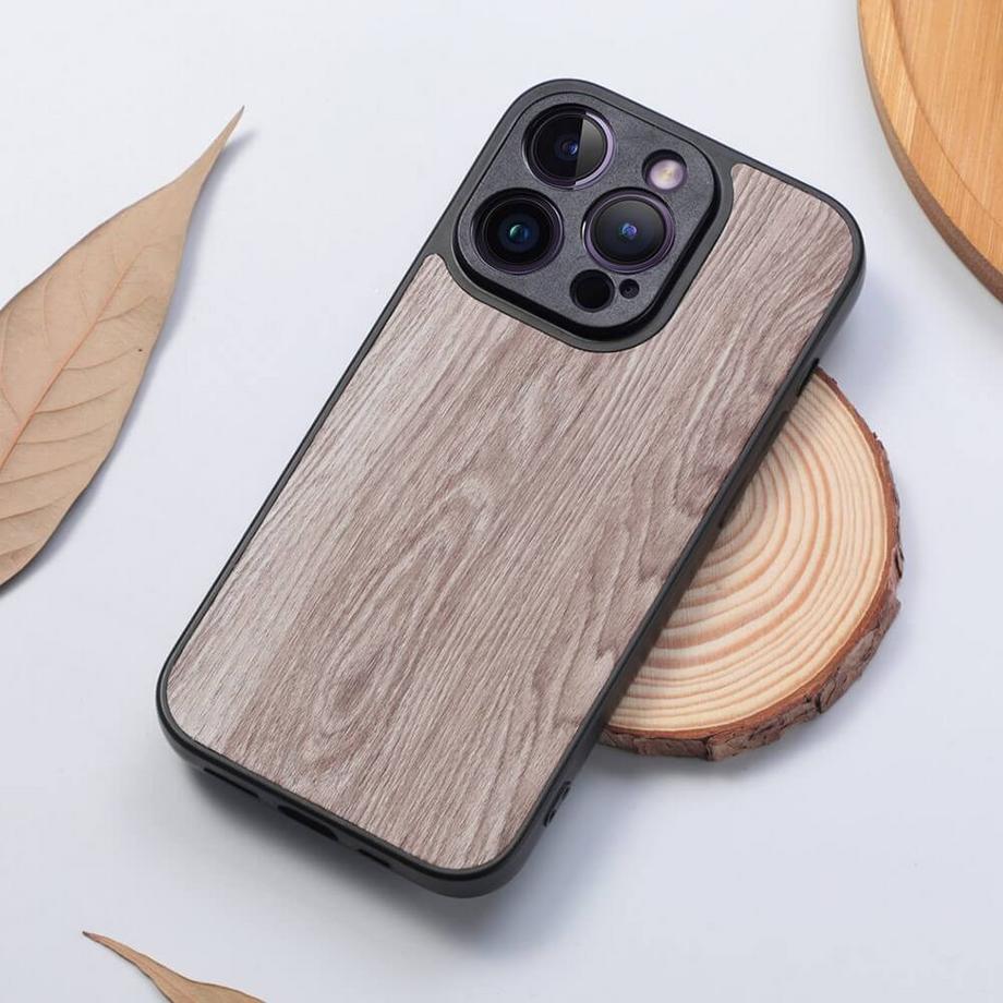 Cover-Discount  iPhone 15 Plus - Rückenhülle Mit Holz-struktur 