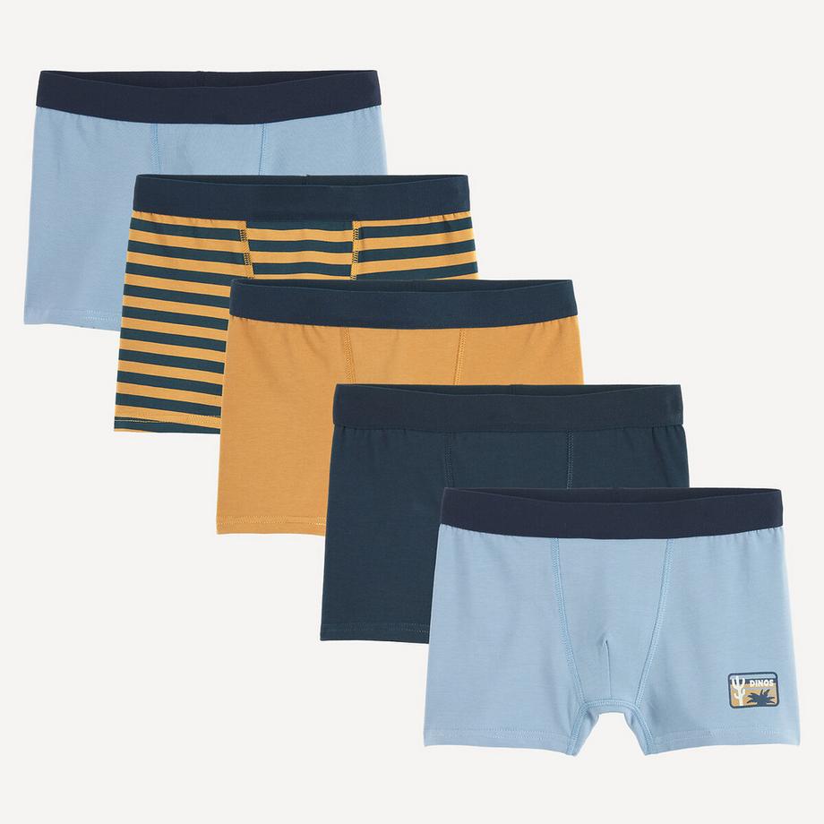 5er-Pack Boxershorts aus Baumwolle mit Dinosaurier-Motiv