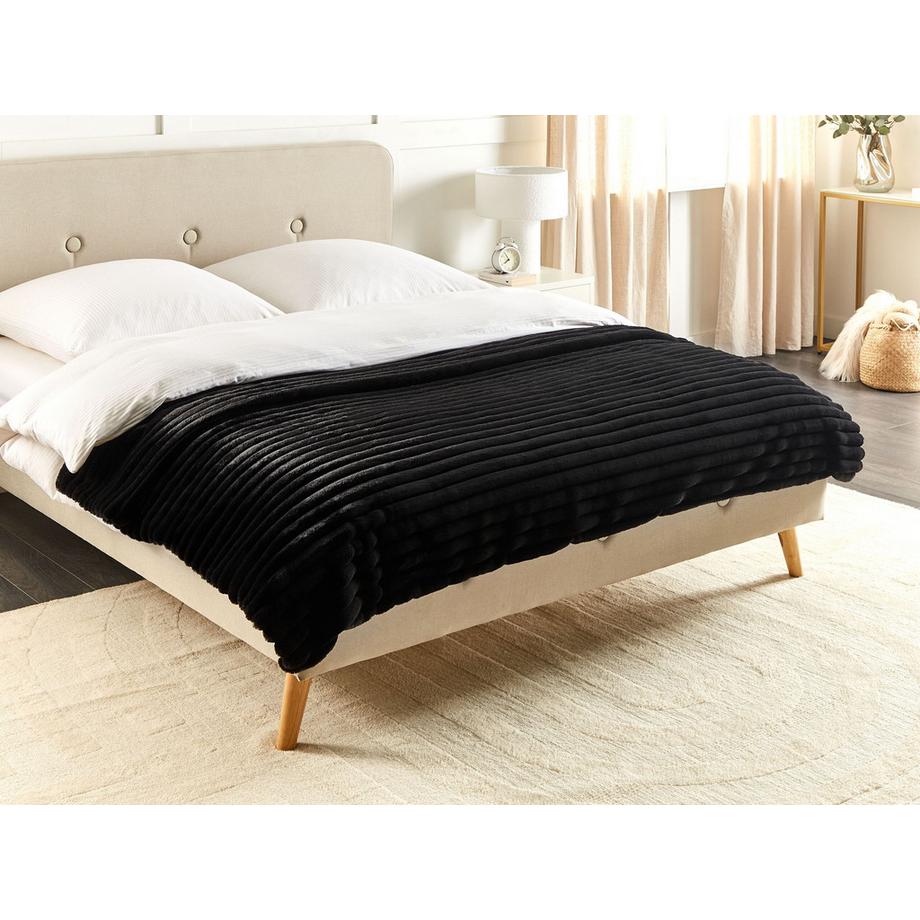 Beliani Rakya Couvre-lit Moderne en Fausse Fourrure  