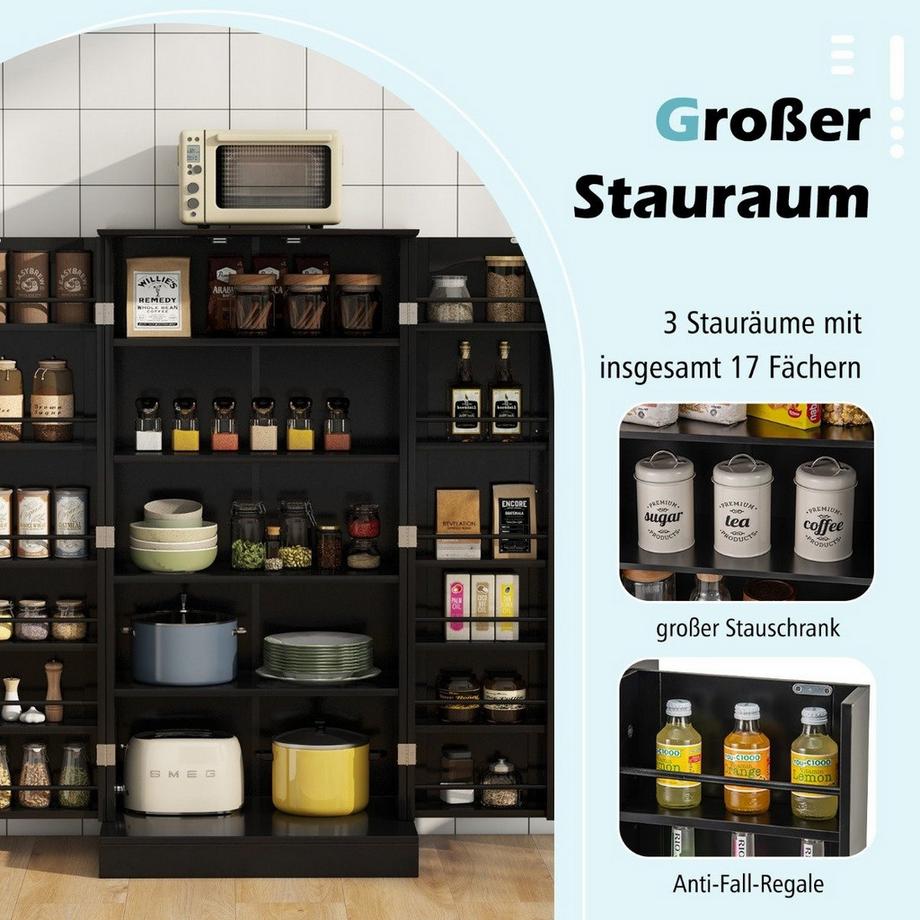 Northix Meuble de rangement de cuisine, étagères réglables  