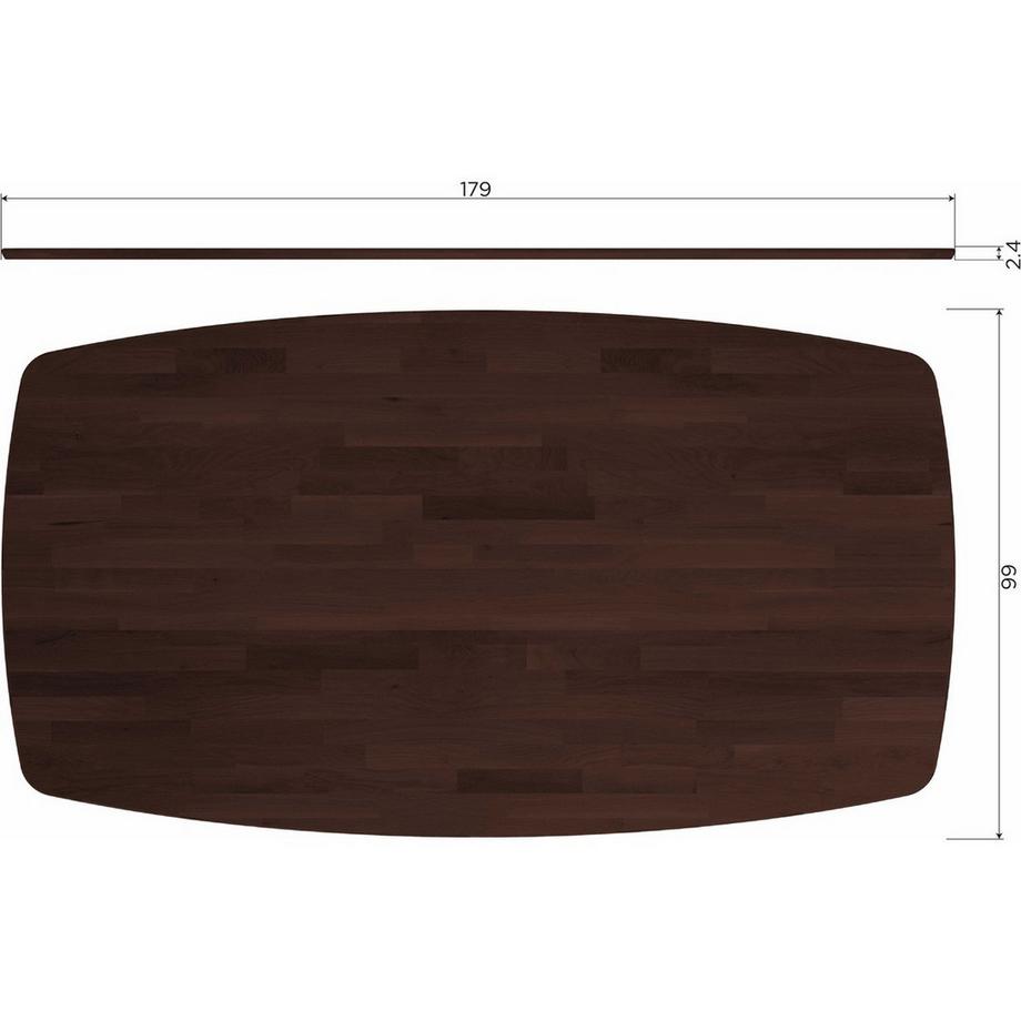 mutoni Tavolo da pranzo Tablo oak mystic brown 180x100  