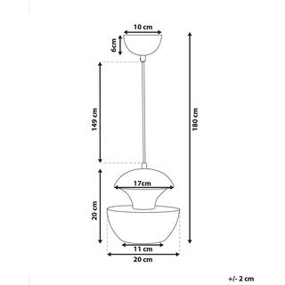 Beliani Lampadario en Metallo Moderno BOJANA  