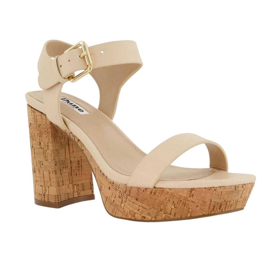 Dune London Jarell Leder Sandalen Plattform Blockabsatz  