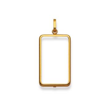 Barrenfassung UBS/CS/LKB/ZKB Gelbgold 750, 19x11.5mm