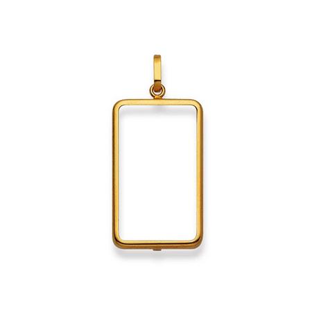 MUAU Schmuck  Barrenfassung UBS/CS/LKB/ZKB Gelbgold 750, 19x11.5mm 