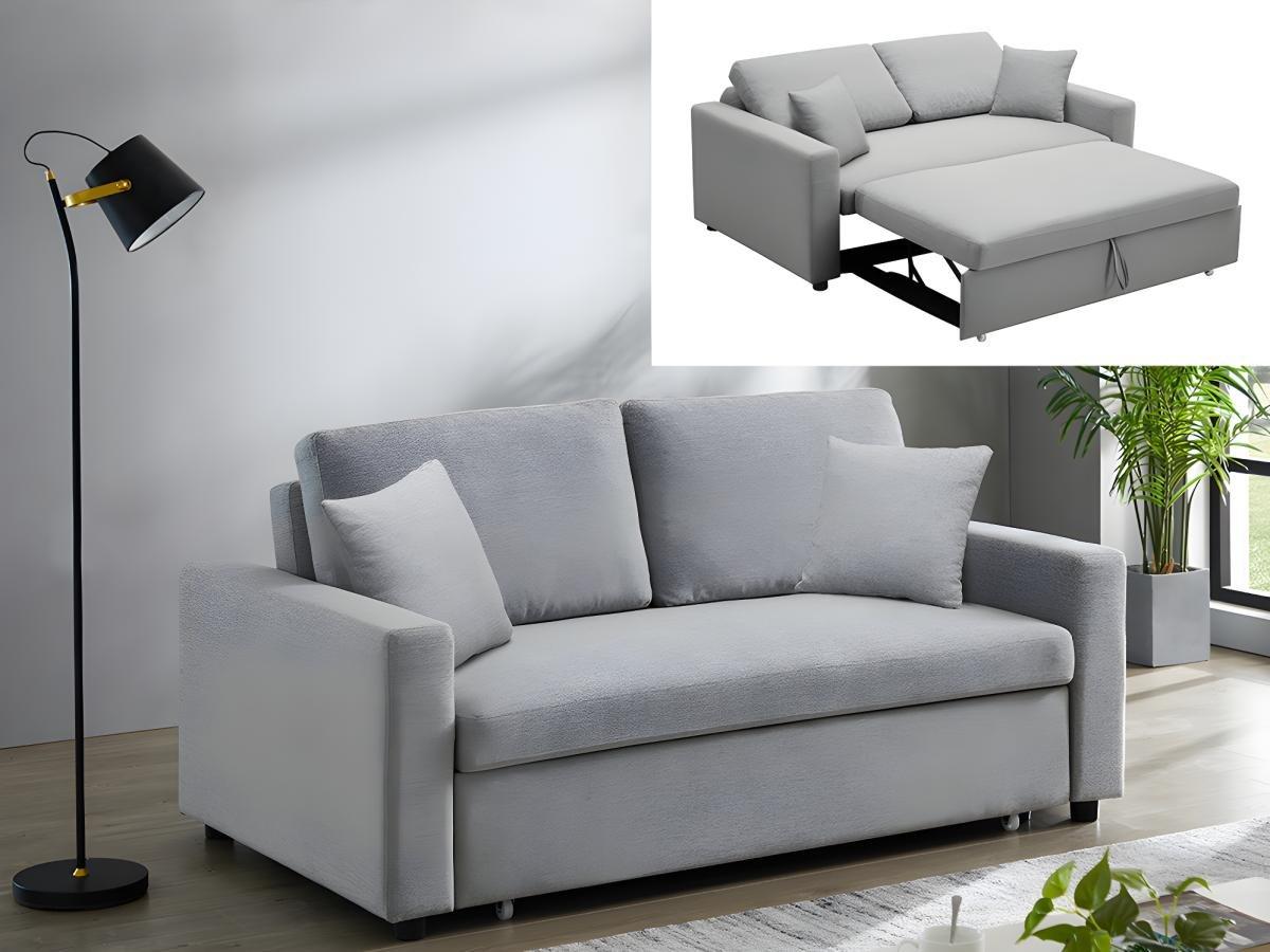 Vente-unique Schlafsofa 3Sitzer INIZOR Stoff  