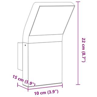 VidaXL applique da parete per esterni Alluminio  