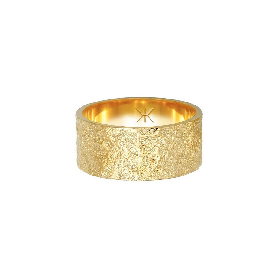 Kuzzoi  Bague Herren Bandring Organic Struktur 925 Silber 