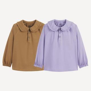 La Redoute Collections  2er-Pack Langarm-Shirts mit Bubikragen 