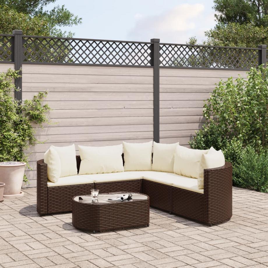VidaXL set salotto da giardino Polirattan  